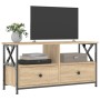 Iron and Sonoma oak plywood TV cabinet 90x33x45cm by vidaXL, TV Furniture - Ref: Foro24-831794, Price: 63,99 €, Discount: %