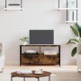 TV stand made of smoked oak plywood and iron, measuring 90x33x45cm. by vidaXL, TV Furniture - Ref: Foro24-831795, Price: 59,2...