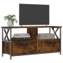 TV stand made of smoked oak plywood and iron, measuring 90x33x45cm. by vidaXL, TV Furniture - Ref: Foro24-831795, Price: 59,9...