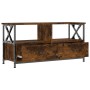 TV stand made of smoked oak plywood and iron, measuring 90x33x45cm. by vidaXL, TV Furniture - Ref: Foro24-831795, Price: 59,9...