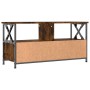 TV stand made of smoked oak plywood and iron, measuring 90x33x45cm. by vidaXL, TV Furniture - Ref: Foro24-831795, Price: 59,9...