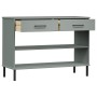 Console cabinet metal legs solid pine wood gray OSLO by vidaXL, Side tables - Ref: Foro24-351004, Price: 98,46 €, Discount: %