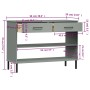 Console cabinet metal legs solid pine wood gray OSLO by vidaXL, Side tables - Ref: Foro24-351004, Price: 98,46 €, Discount: %