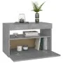 Nachttisch mit LED aus betongrauem Sperrholz 60x35x40 cm von vidaXL, Nachttische - Ref: Foro24-3082782, Preis: 39,55 €, Rabat...
