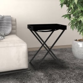 Folding black MDF table 48x34x61 cm by vidaXL, Side tables - Ref: Foro24-331660, Price: 48,99 €, Discount: %