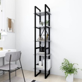 5-tier shelving unit gray engineered wood 40x30x175 cm by vidaXL, Bookcases and shelves - Ref: Foro24-3081972, Price: 75,99 €...