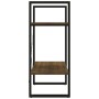 Plywood shelving unit 2 levels brown oak 60x30x70 cm by vidaXL, Bookcases and shelves - Ref: Foro24-821308, Price: 34,16 €, D...