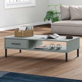 Center table with metal legs OSLO solid gray pine wood by vidaXL, Coffee table - Ref: Foro24-351037, Price: 53,76 €, Discount: %