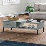 Center table with metal legs OSLO solid gray pine wood by vidaXL, Coffee table - Ref: Foro24-351037, Price: 53,99 €, Discount: %