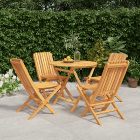 5-teiliges Garten-Essset aus massivem Teakholz von vidaXL, Gartensets - Ref: Foro24-3155018, Preis: 414,99 €, Rabatt: %