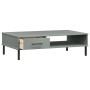 Center table with metal legs OSLO solid gray pine wood by vidaXL, Coffee table - Ref: Foro24-351037, Price: 53,99 €, Discount: %