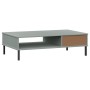 Center table with metal legs OSLO solid gray pine wood by vidaXL, Coffee table - Ref: Foro24-351037, Price: 53,99 €, Discount: %