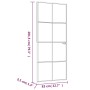 Interior door tempered glass and white aluminum 83x201.5cm by vidaXL, Doors for the home - Ref: Foro24-153671, Price: 179,08 ...