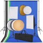 Softbox-Fotostudio-Set, Regenschirme, Hintergrund und Reflektor von vidaXL, Blitze und Studiobeleuchtung - Ref: Foro24-306710...