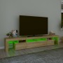 TV stand with LED lights Sonoma oak 230x36.5x40 cm by vidaXL, TV Furniture - Ref: Foro24-3152788, Price: 141,99 €, Discount: %