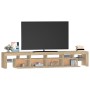 TV stand with LED lights Sonoma oak 230x36.5x40 cm by vidaXL, TV Furniture - Ref: Foro24-3152788, Price: 141,99 €, Discount: %