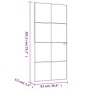 Interior door tempered glass and white aluminum 93x201.5cm by vidaXL, Doors for the home - Ref: Foro24-153672, Price: 185,28 ...