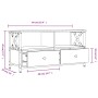 TV-Schrank aus schwarzem Eisen und Sperrholz, 90 x 33 x 45 cm von vidaXL, TV-Möbel - Ref: Foro24-831793, Preis: 66,40 €, Raba...