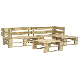 4-teiliges Garten-Palettenmöbel-Set aus Holz von vidaXL, Gartensets - Ref: Foro24-276315, Preis: 195,17 €, Rabatt: %