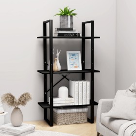 Black plywood storage shelf 60x30x105 cm by vidaXL, Bookcases and shelves - Ref: Foro24-806508, Price: 49,99 €, Discount: %