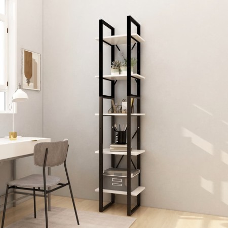 Bookshelf with 5 levels made of white pine wood 40x30x175cm by vidaXL, Bookcases and shelves - Ref: Foro24-3081974, Price: 90...