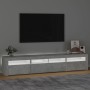 Mueble de TV con luces LED gris hormigón 210x35x40 cm de vidaXL, Muebles TV - Ref: Foro24-3152733, Precio: 120,50 €, Descuent...