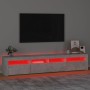 Mueble de TV con luces LED gris hormigón 210x35x40 cm de vidaXL, Muebles TV - Ref: Foro24-3152733, Precio: 120,50 €, Descuent...