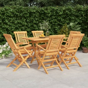 Garden dining set 7 pieces solid teak wood by vidaXL, Garden sets - Ref: Foro24-3155002, Price: 640,99 €, Discount: %