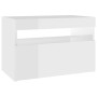 LED nightstands 2 units glossy white plywood 60x35x40 cm by vidaXL, Nightstands - Ref: Foro24-3082787, Price: 85,08 €, Discou...