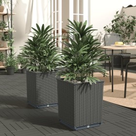 Jardineras 2 uds polipropileno negro 30x30x37 cm de vidaXL, Maceteros y jardineras - Ref: Foro24-364182, Precio: 60,51 €, Des...