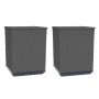 Planters 2 units black polypropylene 30x30x37 cm by vidaXL, Pots and planters - Ref: Foro24-364182, Price: 61,25 €, Discount: %