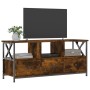 Mueble TV hierro madera contrachapada roble ahumado 102x33x45cm de vidaXL, Muebles TV - Ref: Foro24-831790, Precio: 80,82 €, ...