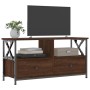 TV stand made of iron and brown oak plywood, measuring 90x33x45cm. by vidaXL, TV Furniture - Ref: Foro24-831797, Price: 69,19...