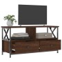 TV stand made of iron and brown oak plywood, measuring 90x33x45cm. by vidaXL, TV Furniture - Ref: Foro24-831797, Price: 69,19...