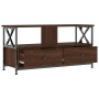 TV stand made of iron and brown oak plywood, measuring 90x33x45cm. by vidaXL, TV Furniture - Ref: Foro24-831797, Price: 69,19...