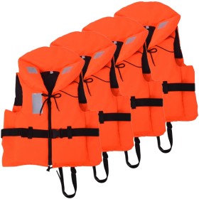 Flotation aid vests 4 units 100 N 90+ kg by vidaXL, Lifevest - Ref: Foro24-275186, Price: 192,99 €, Discount: %