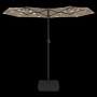 Double umbrella with taupe gray LED lights 316x240 cm by vidaXL, Umbrellas - Ref: Foro24-362972, Price: 147,18 €, Discount: %