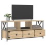 Mueble TV hierro madera contrachapada roble Sonoma 102x33x45 cm de vidaXL, Muebles TV - Ref: Foro24-831789, Precio: 80,82 €, ...