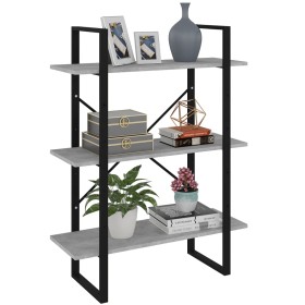 Regal aus grauem Betonsperrholz 80x30x105 cm von vidaXL, Bücherregale und Regale - Ref: Foro24-806531, Preis: 41,99 €, Rabatt: %