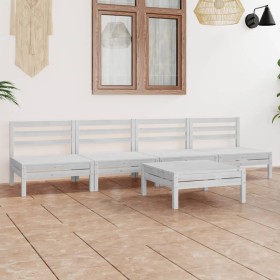 Garden furniture set 5 pieces solid white pine wood by vidaXL, Garden sets - Ref: Foro24-3082488, Price: 229,99 €, Discount: %