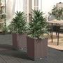 2 brown polypropylene planters 30x30x37 cm by vidaXL, Pots and planters - Ref: Foro24-364184, Price: 47,54 €, Discount: %