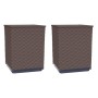 2 brown polypropylene planters 30x30x37 cm by vidaXL, Pots and planters - Ref: Foro24-364184, Price: 47,54 €, Discount: %