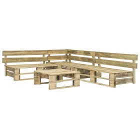 4-teiliges Garten-Palettenmöbel-Set aus Holz von vidaXL, Gartensets - Ref: Foro24-276313, Preis: 212,99 €, Rabatt: %