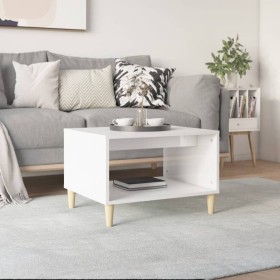 Glossy white plywood coffee table 60x50x40 cm by vidaXL, Coffee table - Ref: Foro24-812678, Price: 48,32 €, Discount: %