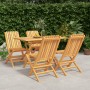 5-piece solid teak wood garden dining set by vidaXL, Garden sets - Ref: Foro24-3155003, Price: 466,16 €, Discount: %