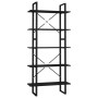 5-tier shelving black engineered wood 80x30x175 cm by vidaXL, Bookcases and shelves - Ref: Foro24-3081989, Price: 88,99 €, Di...