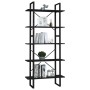 5-tier shelving black engineered wood 80x30x175 cm by vidaXL, Bookcases and shelves - Ref: Foro24-3081989, Price: 88,99 €, Di...