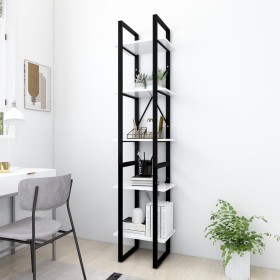 5-tier white plywood shelf 40x30x175cm by vidaXL, Bookcases and shelves - Ref: Foro24-3081968, Price: 76,99 €, Discount: %