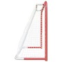 Portería hockey y red acero poliéster rojo blanco 153x60x118cm de vidaXL, Porterías de hockey sobre hierba - Ref: Foro24-9374...