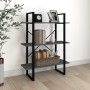 3-tier solid gray pine wood shelf 80x30x105 cm by vidaXL, Bookcases and shelves - Ref: Foro24-806534, Price: 43,75 €, Discoun...